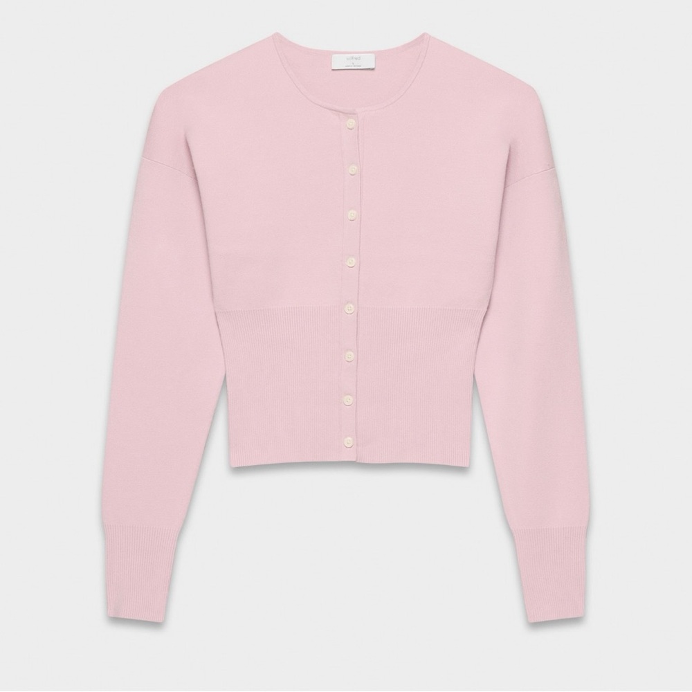 Aritzia Women’s Go Lightly Cardigan by Wilfred in Dusty Pink, Size Small - Picture 3 of 16